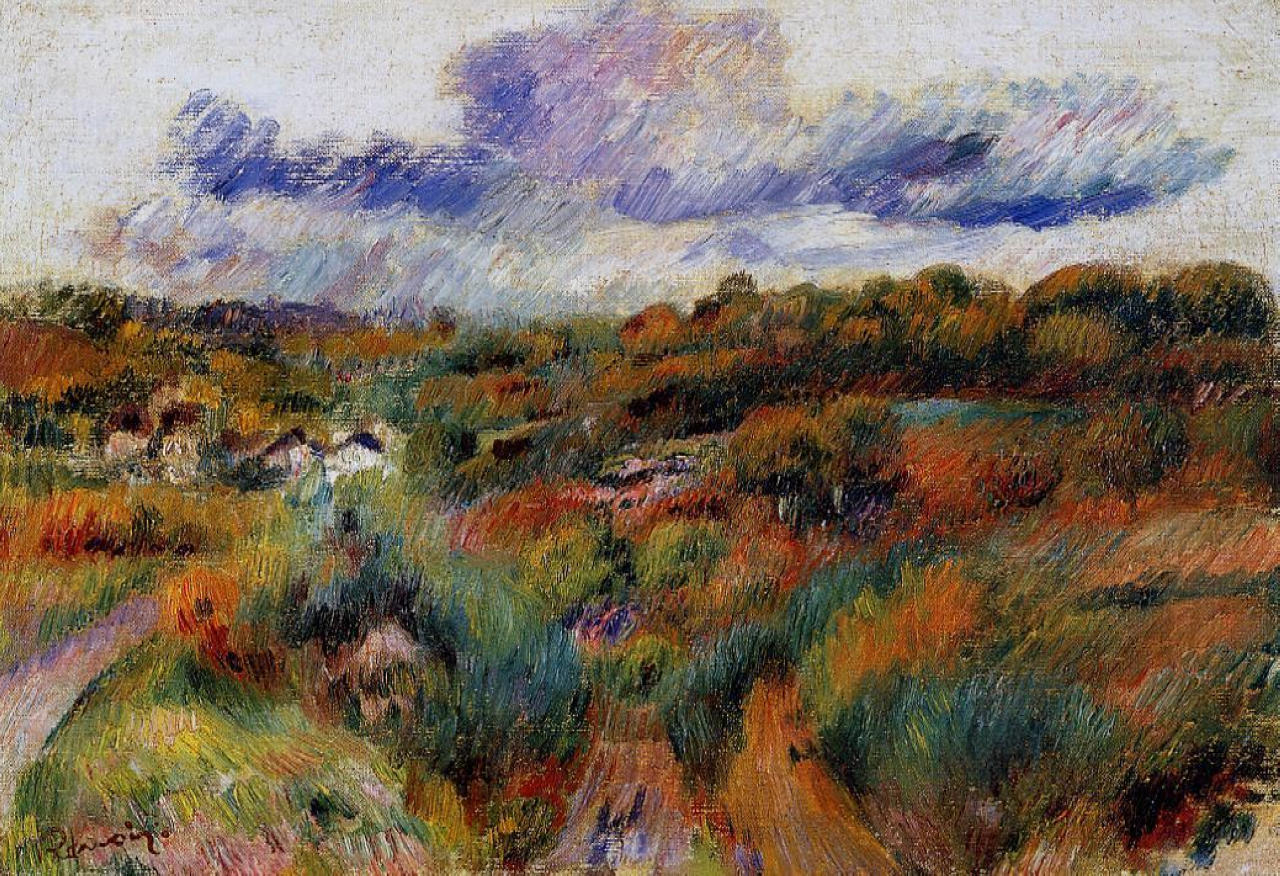 Landscape (1893) - Pierre-Auguste Renoir Tablo