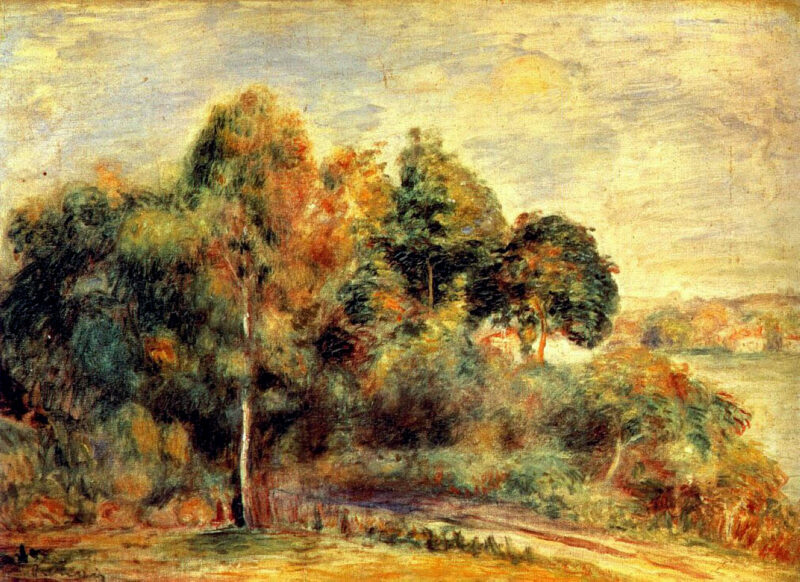 Landscape (1900) - Pierre-Auguste Renoir Tablo
