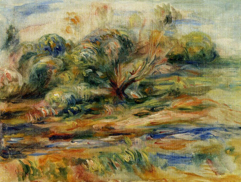 Landscape (1910) - Pierre-Auguste Renoir Tablo