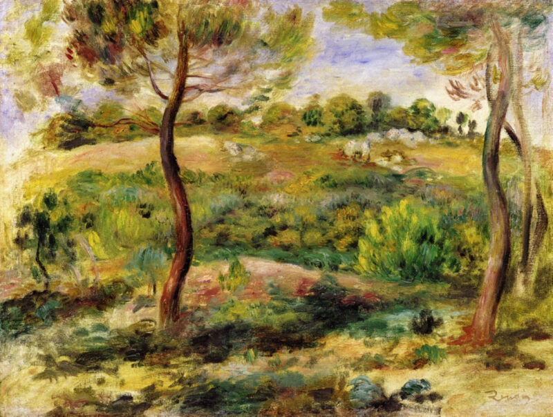 Landscape (1915) - Pierre-Auguste Renoir Tablo
