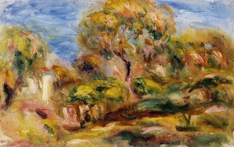 Landscape (1917) - Pierre-Auguste Renoir Tablo