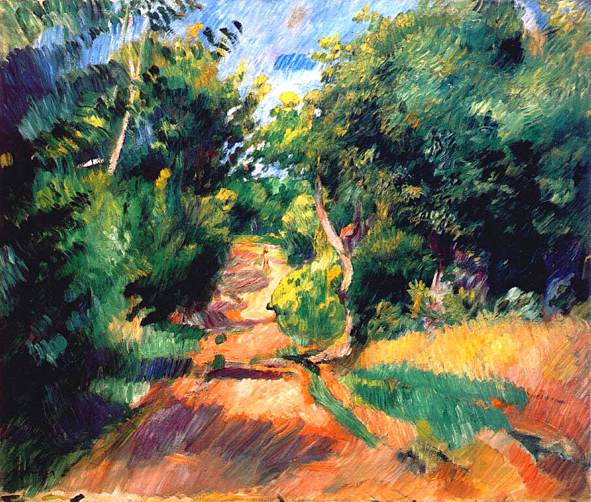 Landscape Near Varengeville (1885) - Pierre-Auguste Renoir Tablo