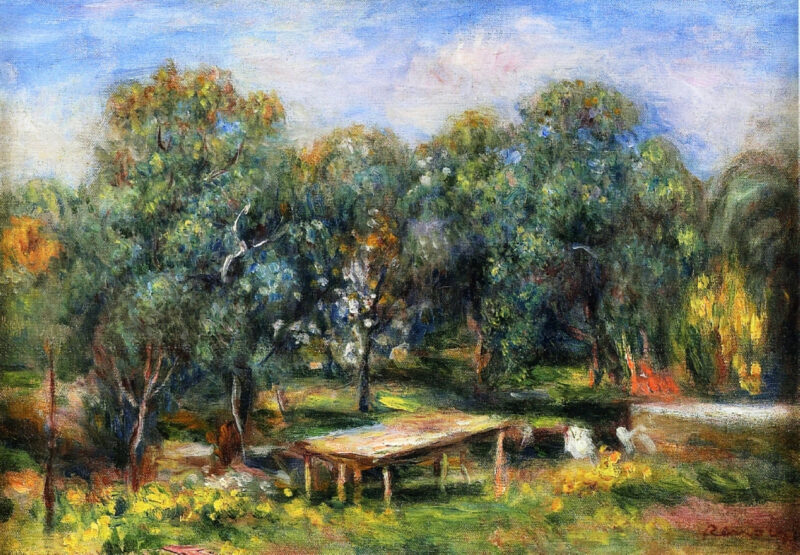 Landscape at Collettes – Pierre-Auguste Renoir Tablo