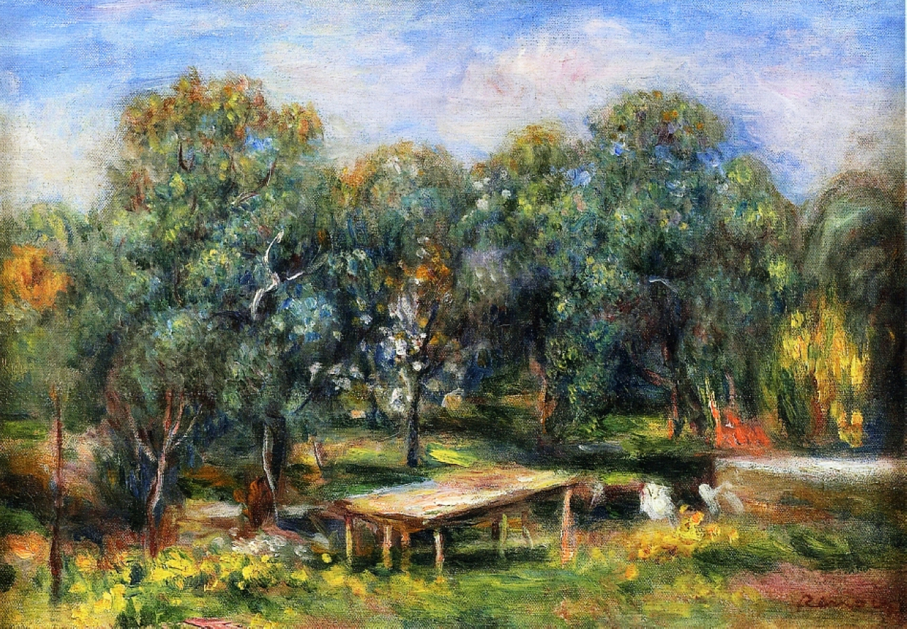 Landscape at Collettes - Pierre-Auguste Renoir Tablo