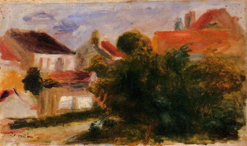 Landscape at Essoyes - Pierre-Auguste Renoir Tablo