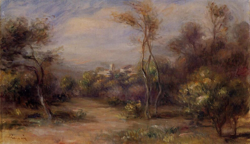 Landscape near Cagnes - Pierre-Auguste Renoir Tablo