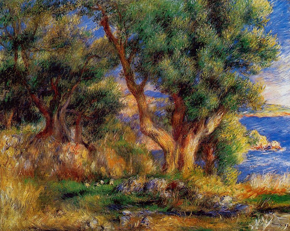 Landscape near Manton (1883) - Pierre-Auguste Renoir Tablo
