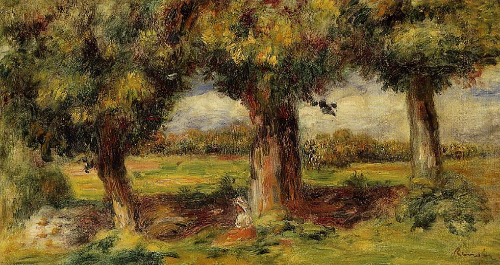 Landscape near Pont Aven (1890) – Pierre-Auguste Renoir Tablo