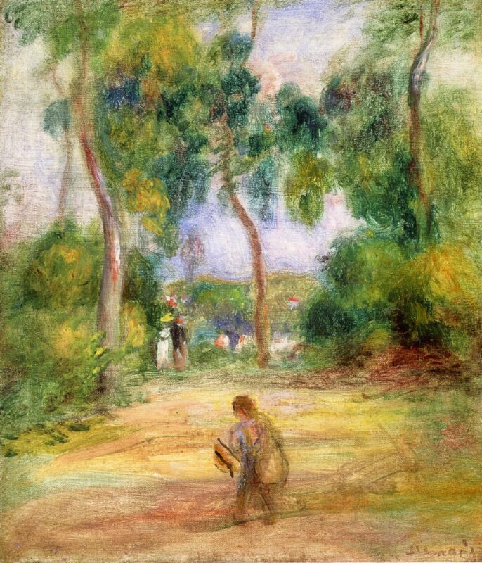Landscape with Figures - Pierre-Auguste Renoir Tablo