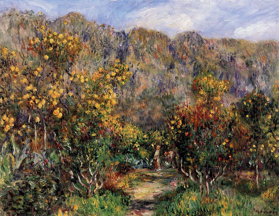 Landscape with Mimosas (1912) – Pierre-Auguste Renoir Tablo