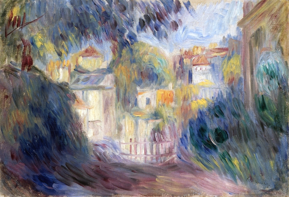 Landscape with Red Roofs – Pierre-Auguste Renoir Tablo
