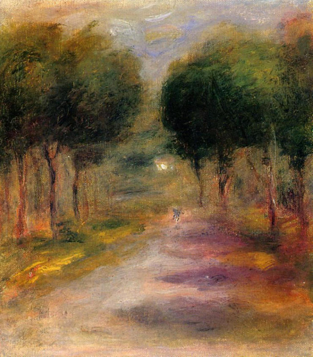 Landscape with Trees - Pierre-Auguste Renoir Tablo