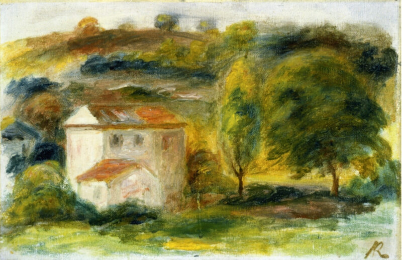 Landscape with White House (1916) – Pierre-Auguste Renoir Tablo