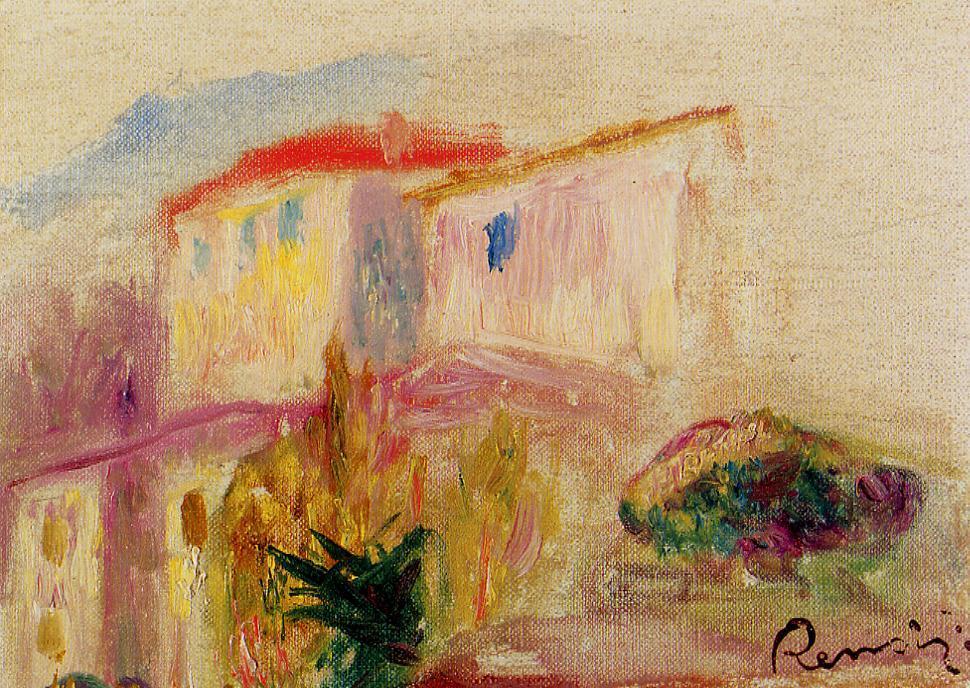 Le Poste at Cagnes (study) (1905) - Pierre-Auguste Renoir Tablo