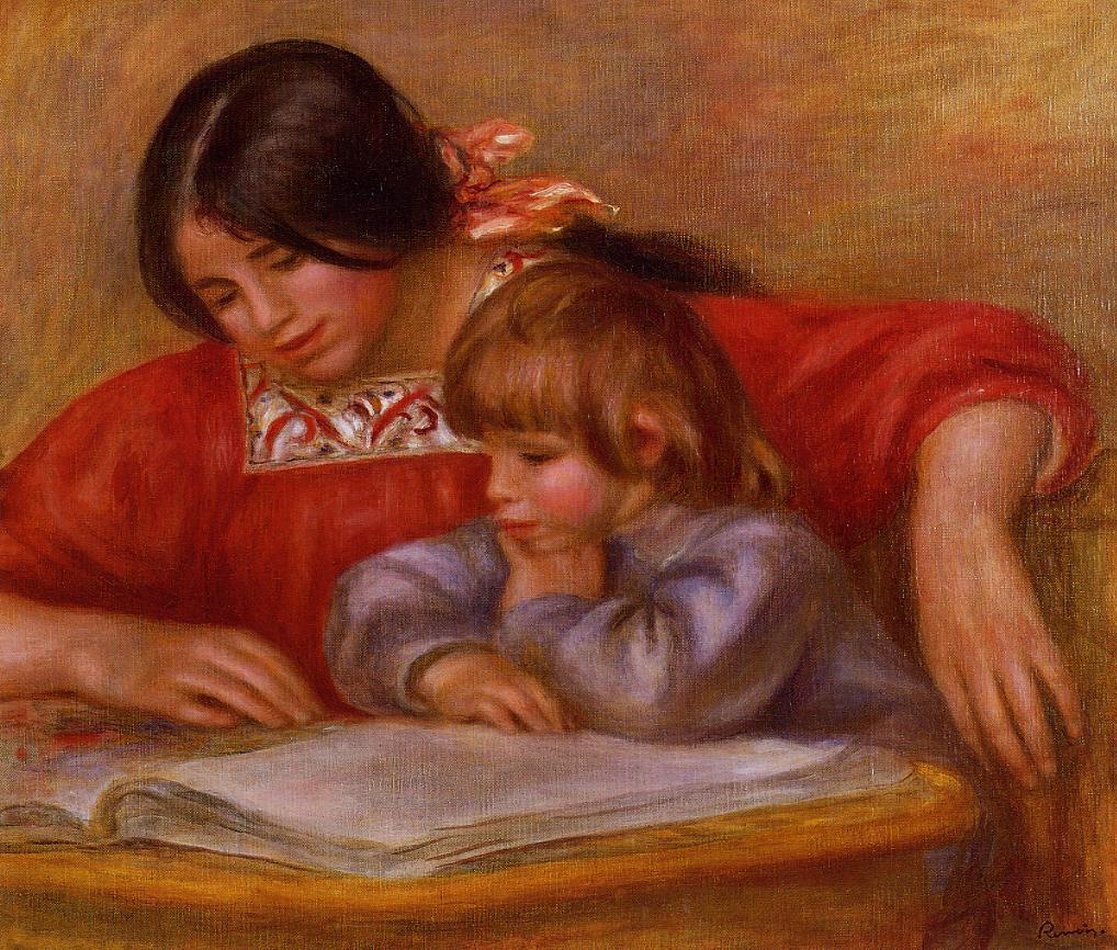Leontine and Coco (1909) – Pierre-Auguste Renoir Tablo