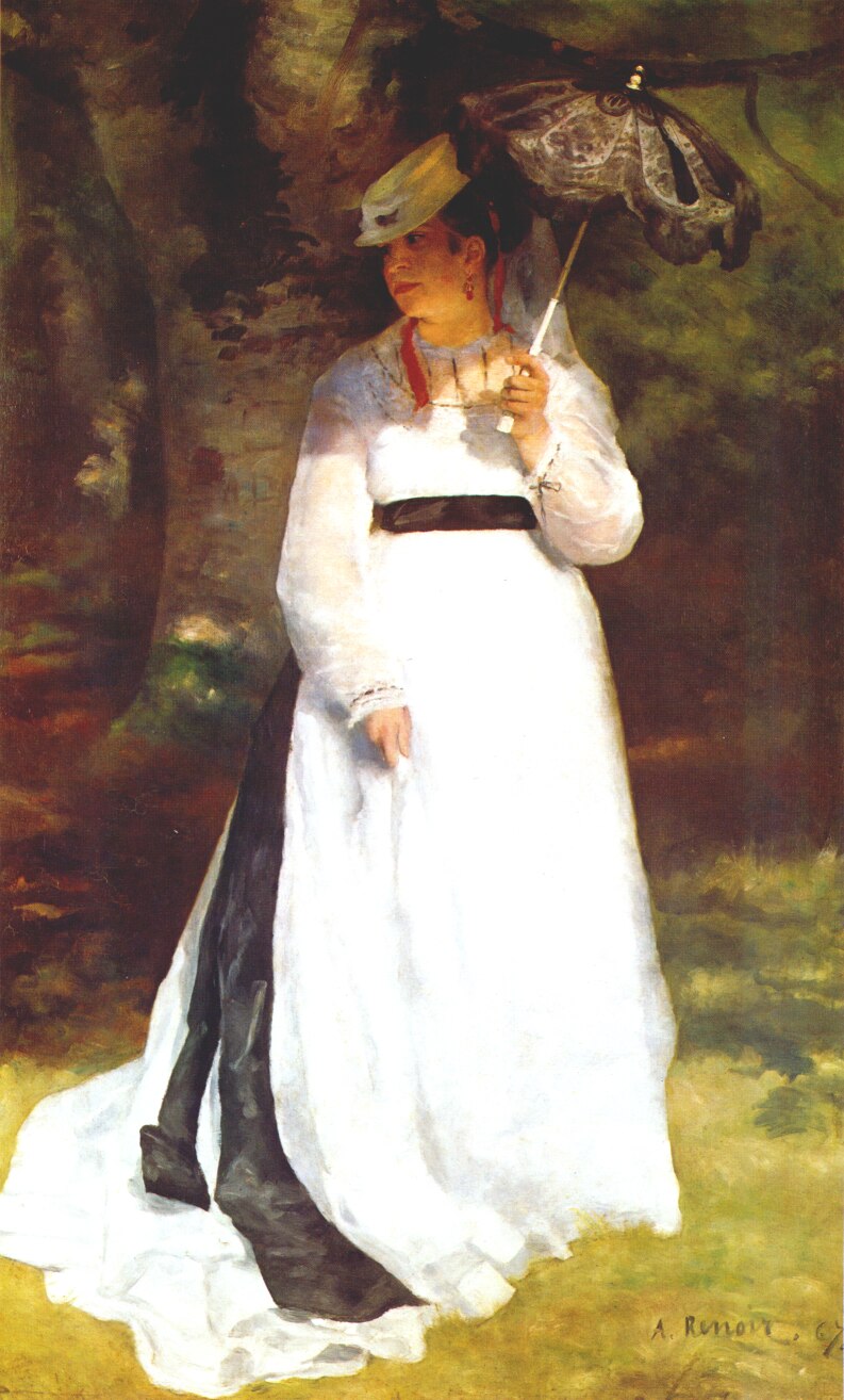 Lise with Umbrella (1867) - Pierre-Auguste Renoir Tablo
