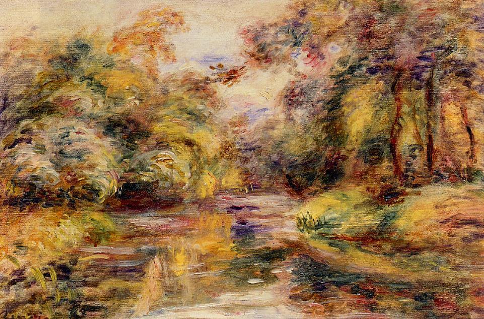 Little River - Pierre-Auguste Renoir Tablo