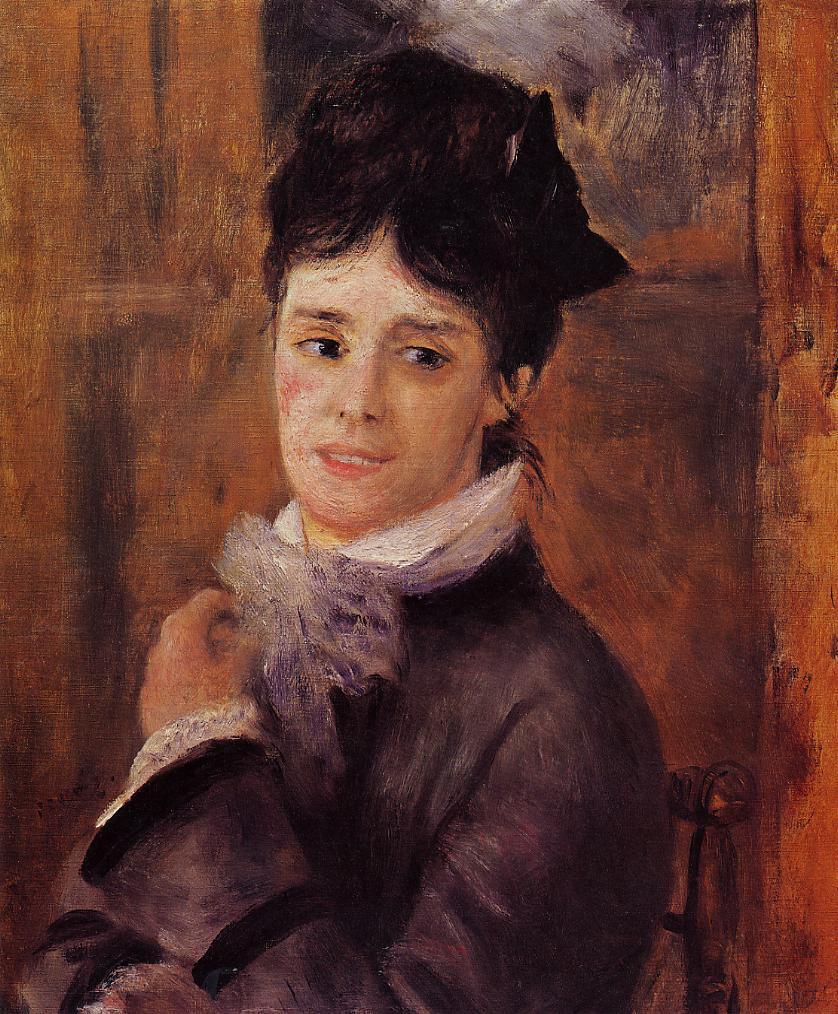 Madame Claude Monet (1872) - Pierre-Auguste Renoir Tablo