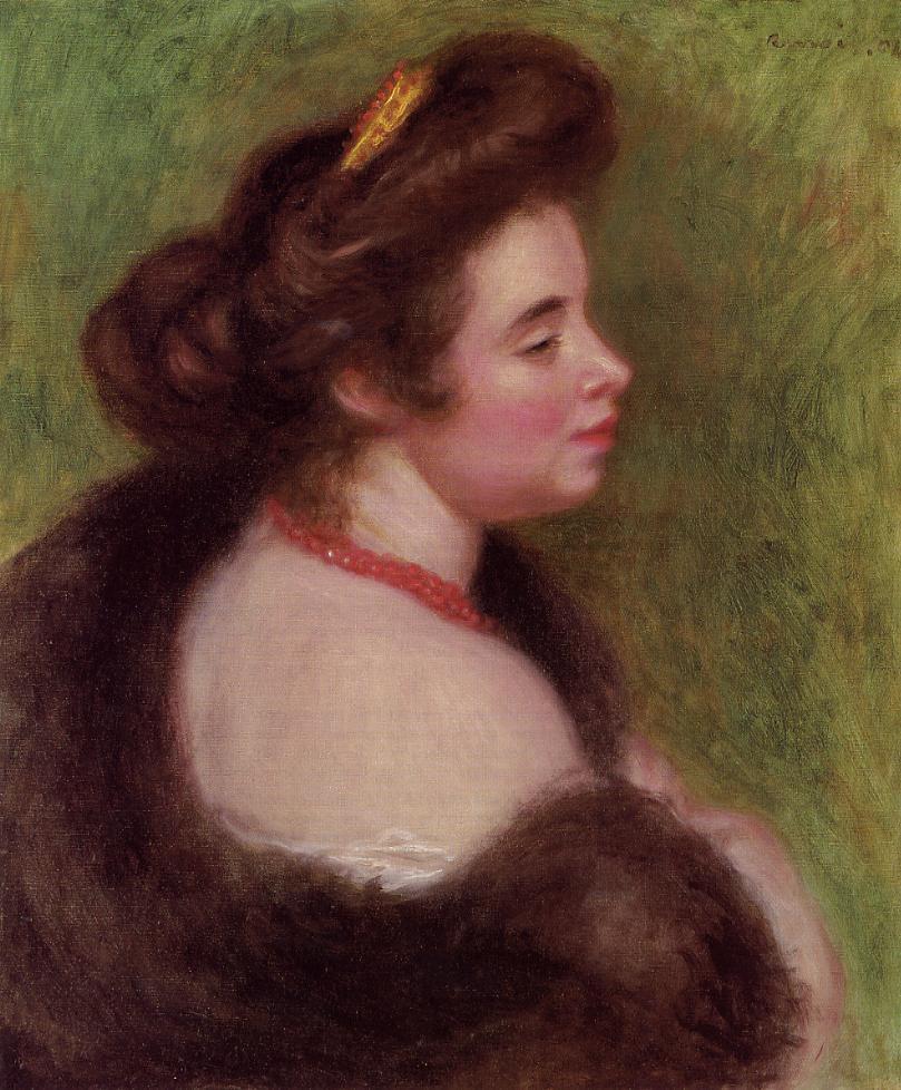 Madame Maurice Denis nee Jeanne Boudot (1904) - Pierre-Auguste Renoir Tablo