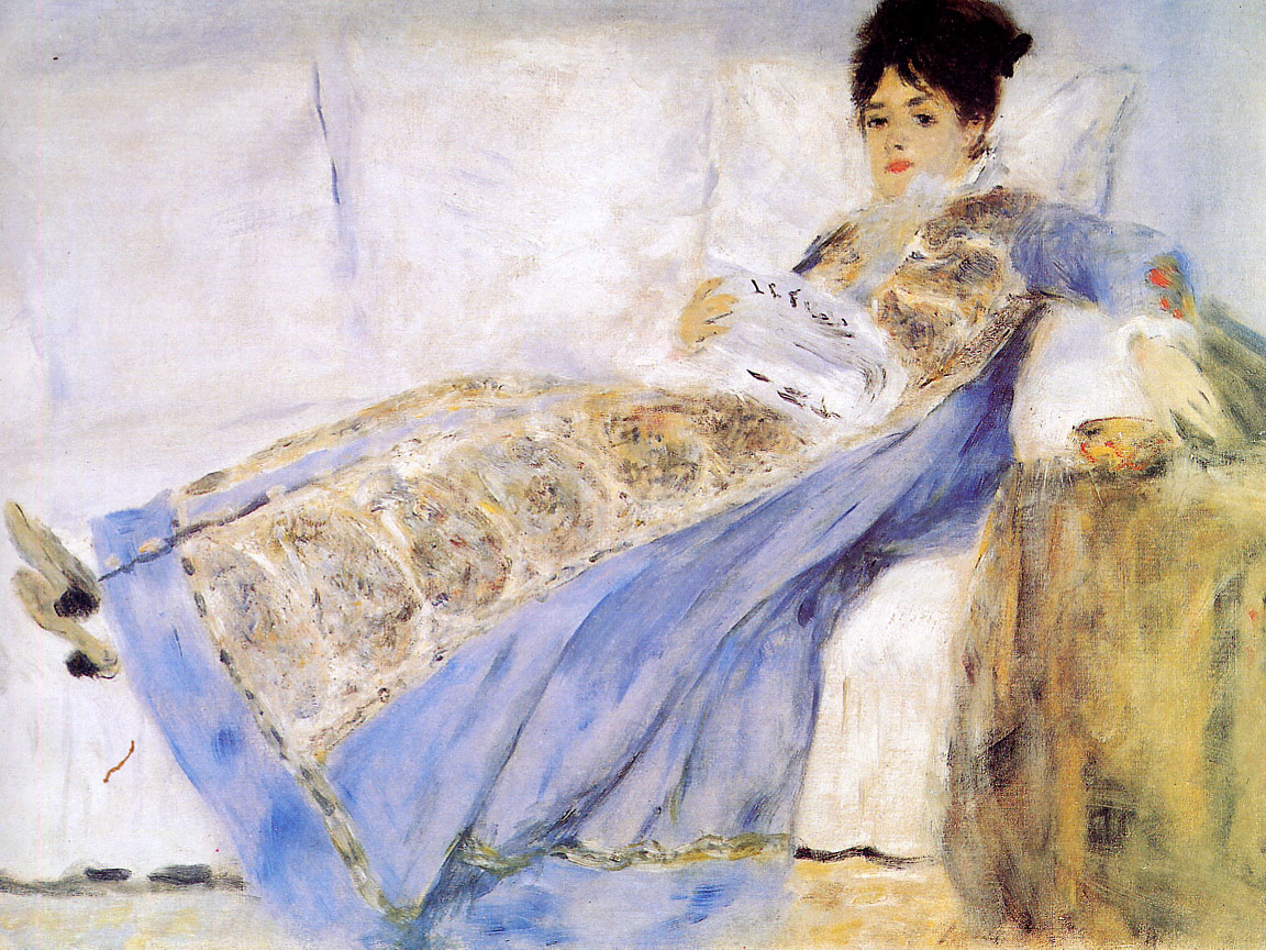 Madame Monet (1872) - Pierre-Auguste Renoir Tablo