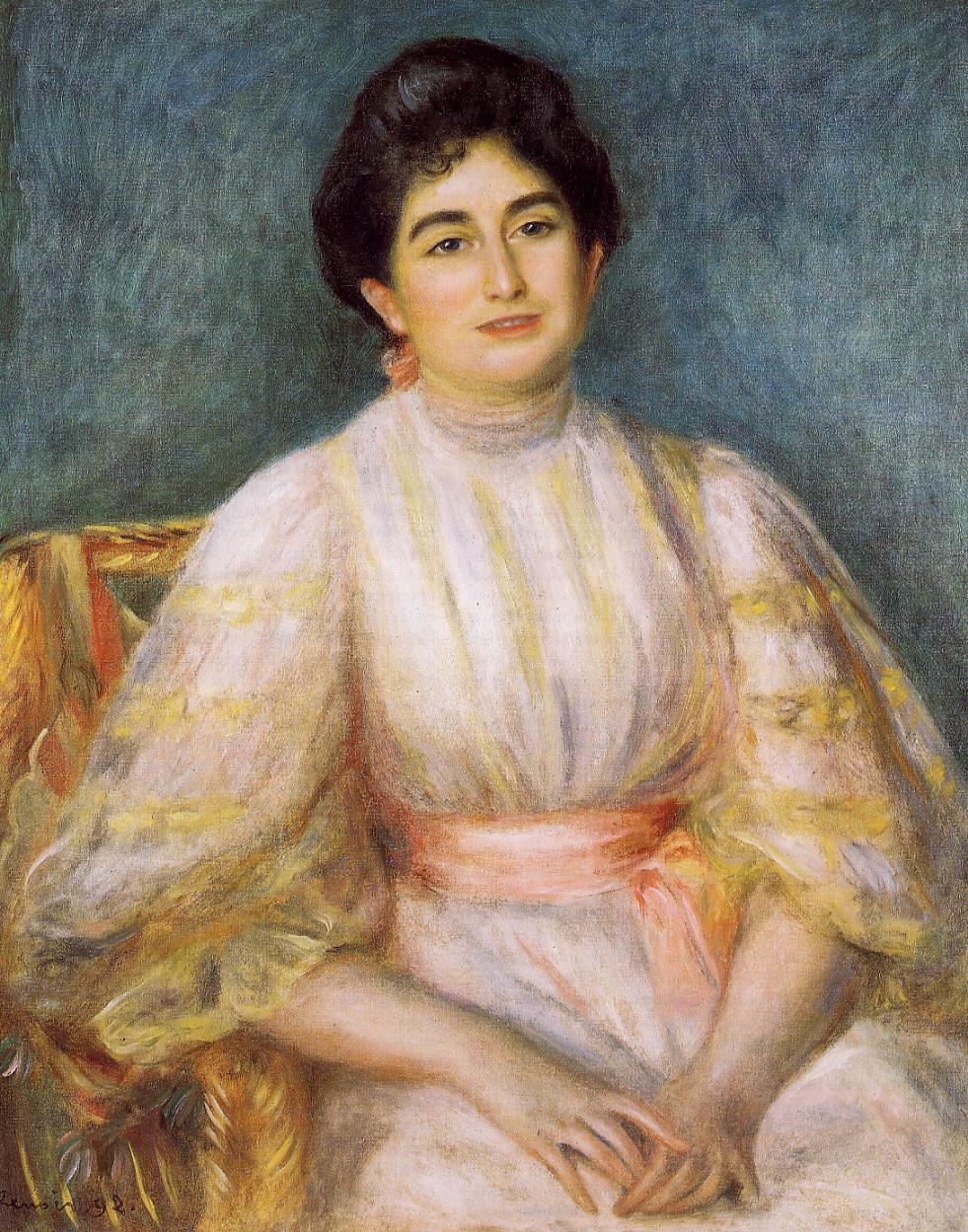 Madame Paul Gallimard nee. Lucie Duche (1892) - Pierre-Auguste Renoir Tablo