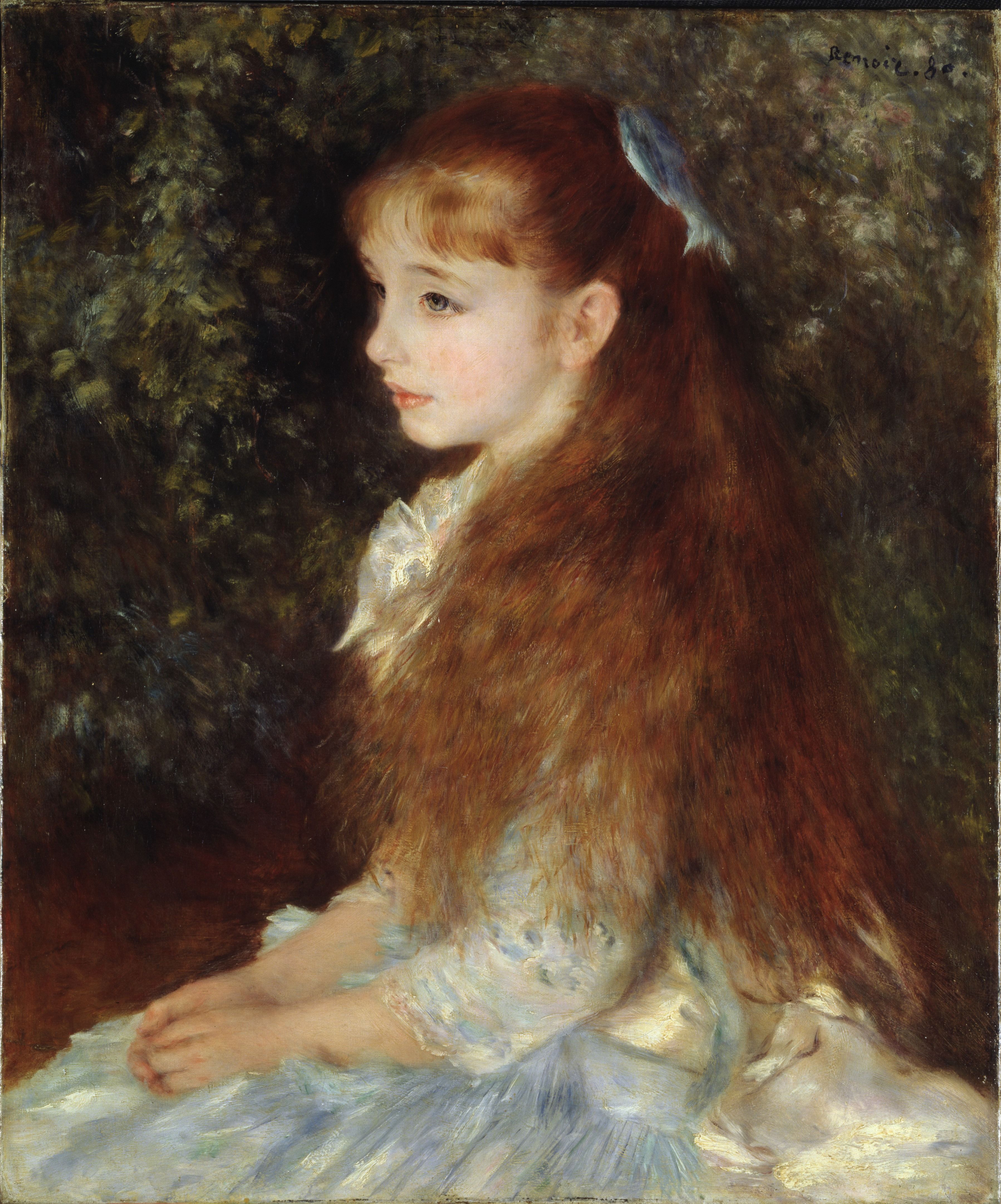Mademoiselle Irène Cahen d'Anvers (Little Irene) (1880) - Pierre-Auguste Renoir Tablo