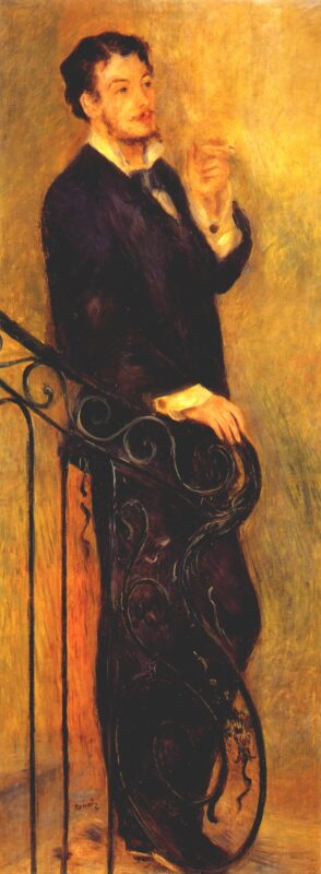 Man on a Staircase (1876) - Pierre-Auguste Renoir Tablo