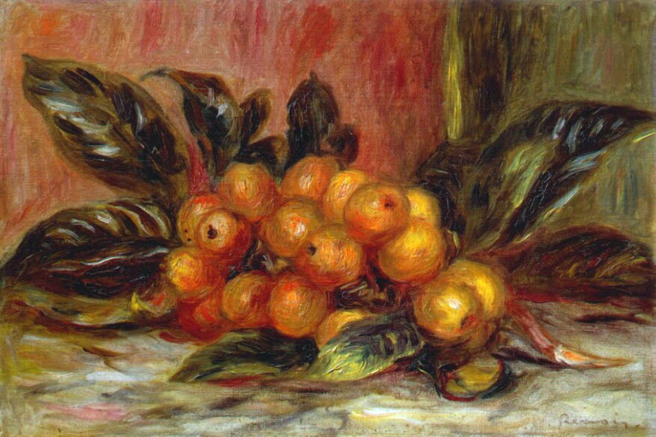 Medlar Branch (1900) - Pierre-Auguste Renoir Tablo
