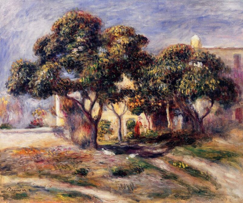 Medlar Trees, Cagnes (1908) - Pierre-Auguste Renoir Tablo