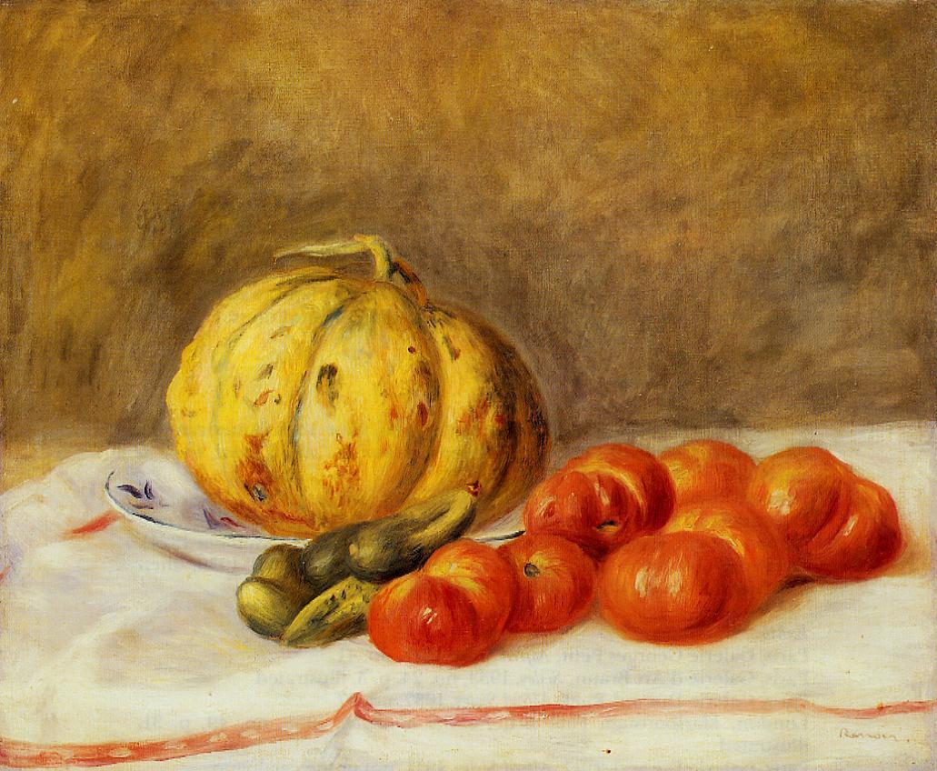 Melon and Tomatos (1903) - Pierre-Auguste Renoir Tablo
