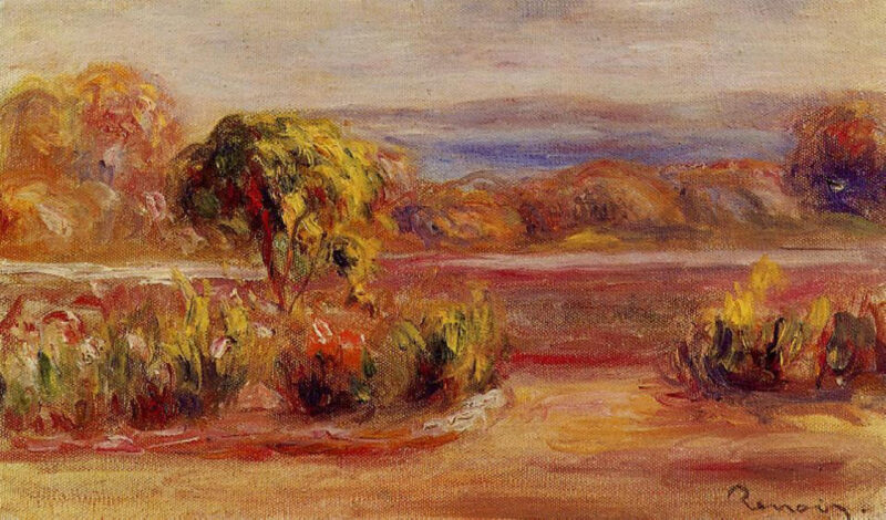 Midday Landscape - Pierre-Auguste Renoir Tablo