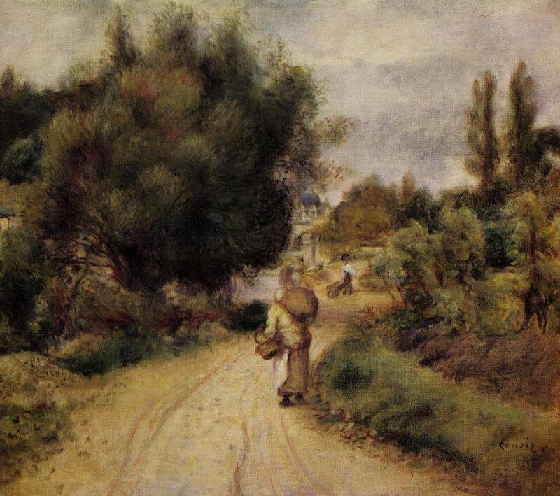 On the Banks of the River (1895) - Pierre-Auguste Renoir Tablo