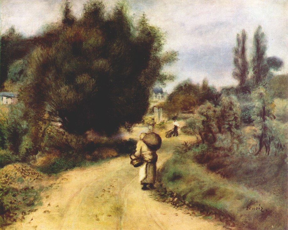 On the river banks (1907) - Pierre-Auguste Renoir Tablo