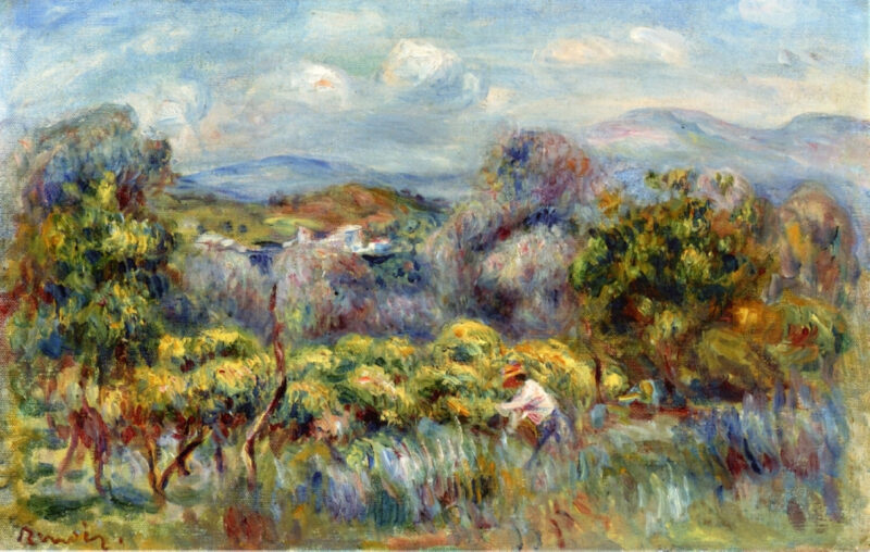 Orange Trees - Pierre-Auguste Renoir Tablo