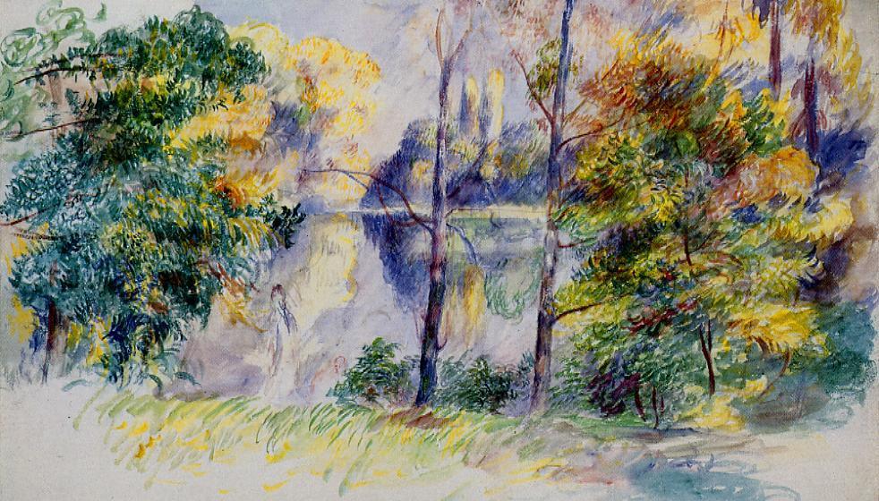 Park Scene - Pierre-Auguste Renoir Tablo