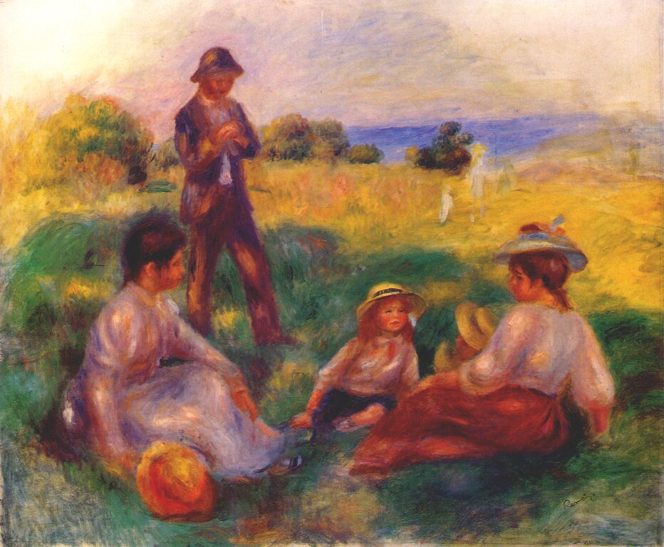 Party in the Country at Berneval (1898) - Pierre-Auguste Renoir Tablo