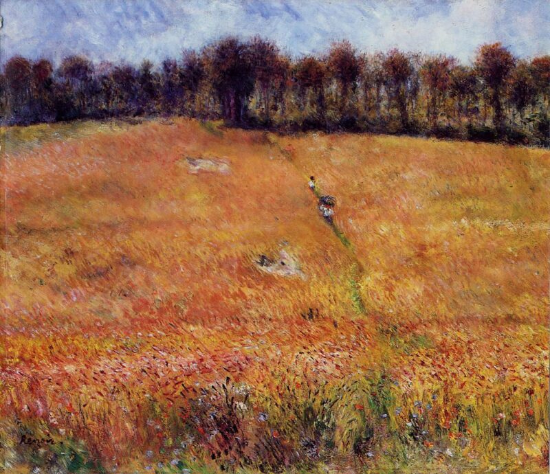 Path through the High Grass (1876) - Pierre-Auguste Renoir Tablo