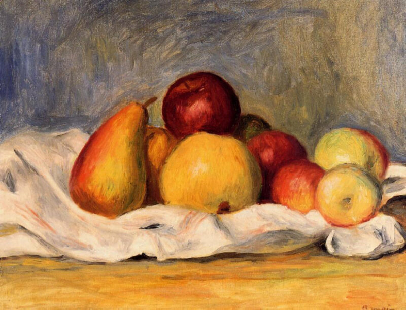 Pears and Apples (1890) - Pierre-Auguste Renoir Tablo