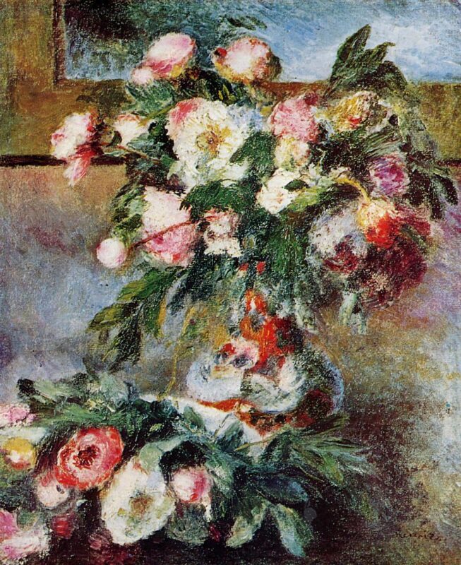 Peonies (1878) - Pierre-Auguste Renoir Tablo