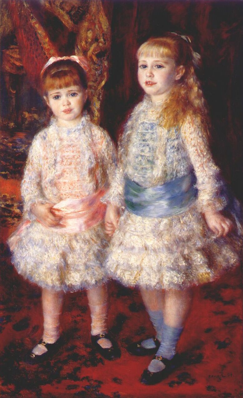 Pink and Blue (1881) - Pierre-Auguste Renoir Tablo