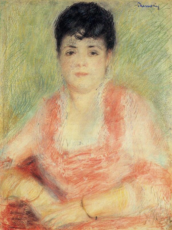 Portrait in a Pink Dress (1880) - Pierre-Auguste Renoir Tablo