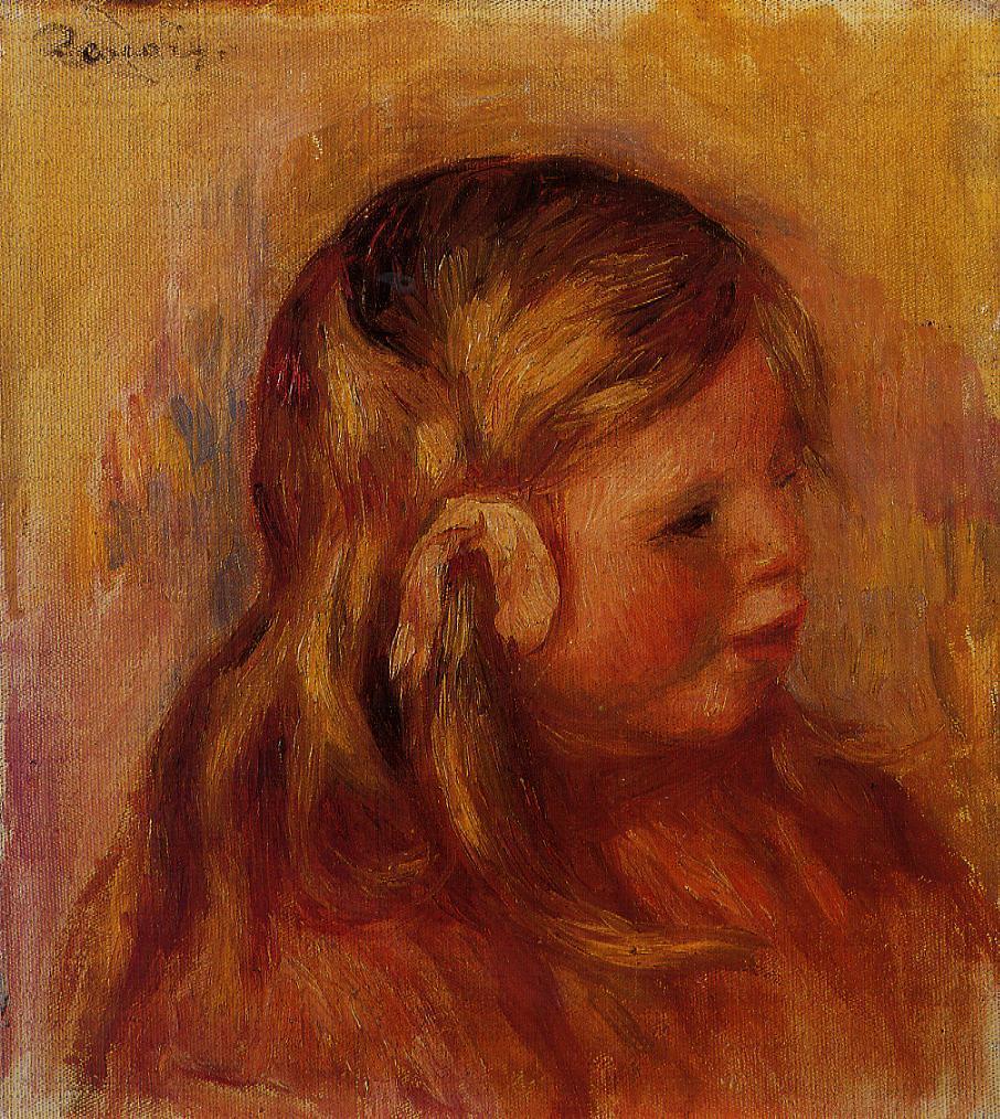 Portrait of Claude (1908) - Pierre-Auguste Renoir Tablo