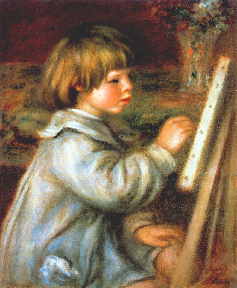 Portrait of Claude Renoir Painting (1907) – Pierre-Auguste Renoir Tablo