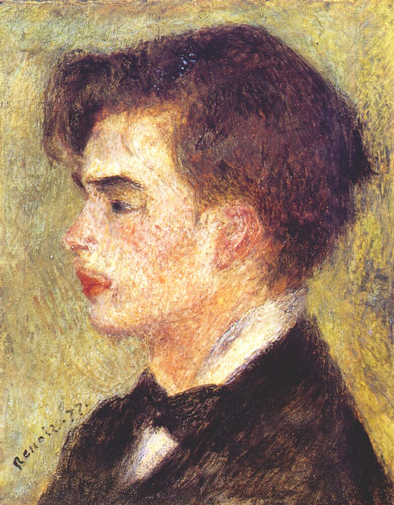 Portrait of Georges Riviere (1877) - Pierre-Auguste Renoir Tablo