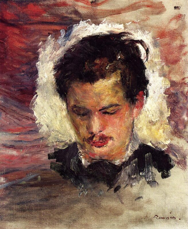 Portrait of Georges Riviere (1880) - Pierre-Auguste Renoir Tablo
