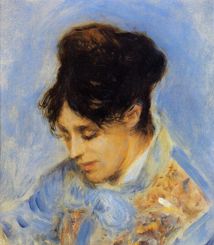 Portrait of Madame Claude Monet (1872) – Pierre-Auguste Renoir Tablo
