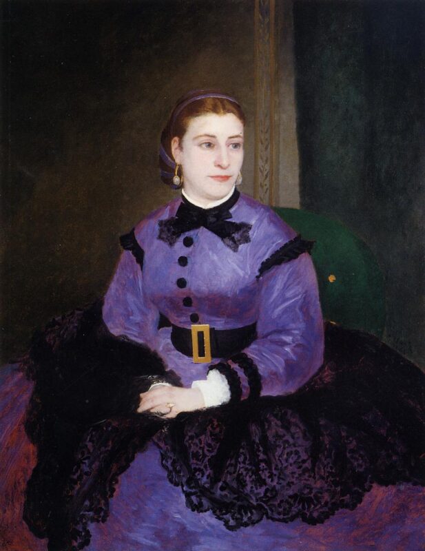 Portrait of Mademoiselle Sicotg (1865) - Pierre-Auguste Renoir Tablo