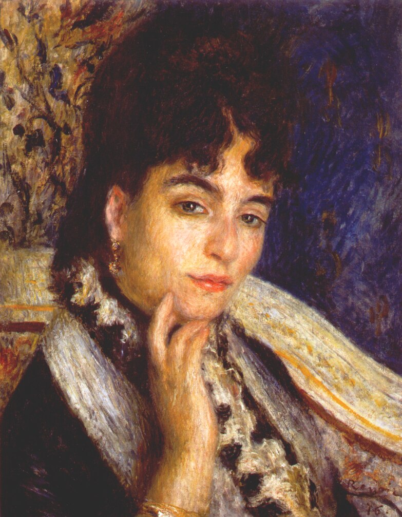 Portrait of Mme. Alphonse Daudet (1876) – Pierre-Auguste Renoir Tablo