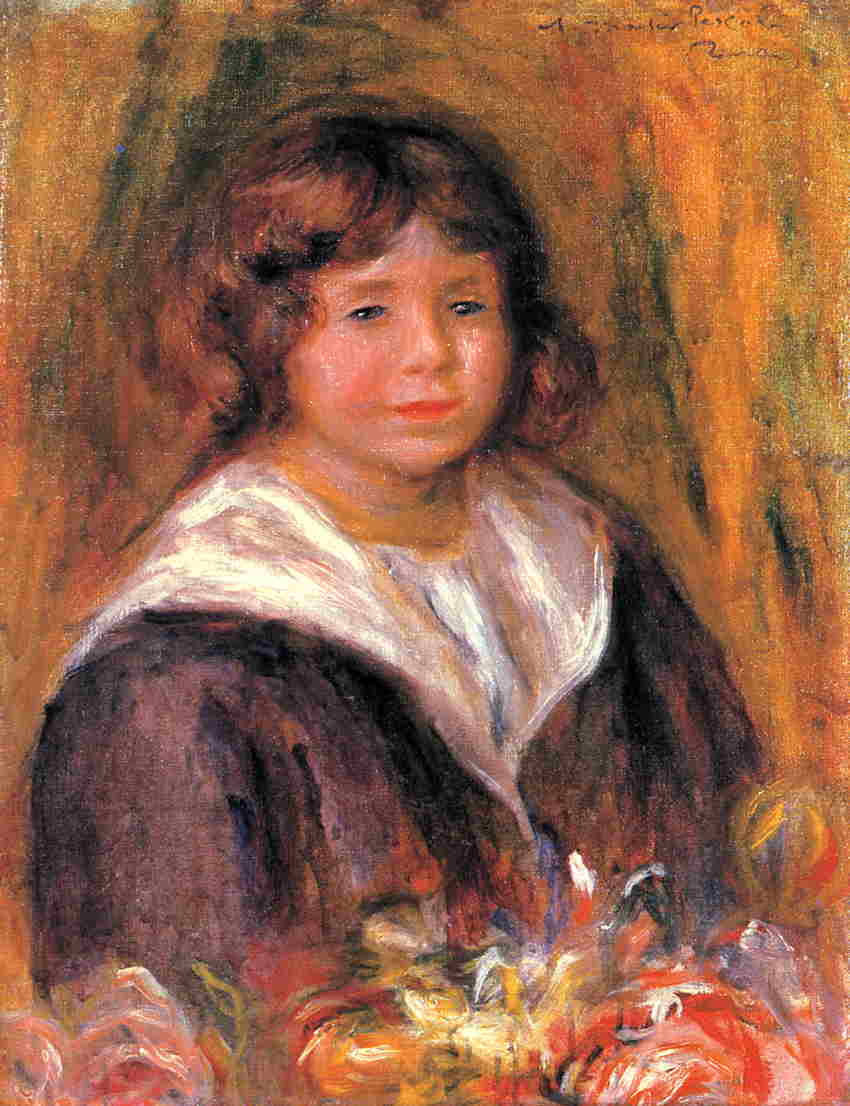 Portrait of a Boy (Jean Pascalis) (1916) - Pierre-Auguste Renoir Tablo