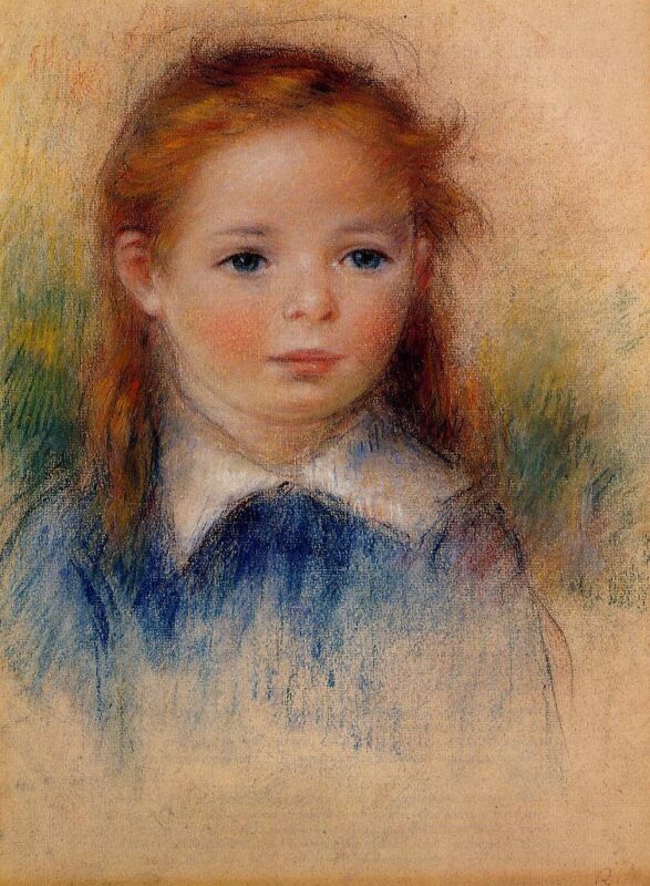 Portrait of a Little Girl (1880) - Pierre-Auguste Renoir Tablo